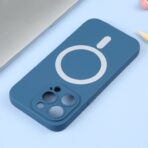 iPhone 14 Pro Liquid Silicone Magsafe Phone Case - Blue - Product photo 3