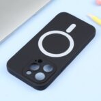 iPhone 14 Pro Liquid Silicone Magsafe Phone Case - Black -Product photo 3