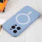 iPhone 14 Pro Liquid Silicone Magsafe Phone Case - Gray Blue - Product photo 2
