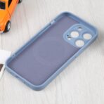 iPhone 14 Pro Liquid Silicone Magsafe Phone Case - Gray Blue - Product photo 1