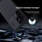 Samsung Galaxy S23 Ultra 5G NILLKIN Black Mirror Pro Series Camshield Phone Case - Black - Product photo 4