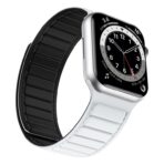 Magnetic Silicone Watch Band For Apple Watch - White Black