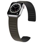 Magnetic Silicone Watch Band For Apple Watch - Brown Black