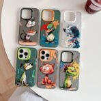 iPhone 14 Animal Pattern Oil Painting Series PC + TPU Phone Case.5